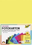 Dekorkarton, 2 oldalas, A4, 300 g, 10x5 lap, FOLIA, vegyes színek (FL6145009)