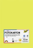 Dekorkarton, 2 oldalas, A4, 300 g, 50 lap, FOLIA, limesárga (FL6145049)