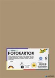 Dekorkarton, 2 oldalas, A4, 300 g, 50 lap, FOLIA, őzbarna