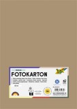 Dekorkarton, 2 oldalas, A4, 300 g, 50 lap, FOLIA, őzbarna (FL6145075)