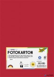 Dekorkarton, 2 oldalas, A4, 300 g, 50 lap, FOLIA, tűzpiros