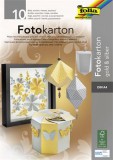 Dekorkarton tömb, A4, 300 g, 10 lap, FOLIA, arany-ezüst (FL611)