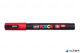 Dekormarker, 0,9-1,3 mm, UNI "Posca PC-3M", piros