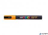 Dekormarker, 0,9-1,3 mm, UNI "Posca PC-3M", ragyogó sárga