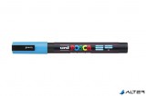 Dekormarker, 0,9-1,3 mm, UNI "Posca PC-3M", világoskék