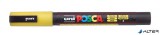 Dekormarker, 0,9-1,3 mm, UNI "Posca PC-3ML", fényes sárga