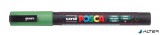 Dekormarker, 0,9-1,3 mm, UNI "Posca PC-3ML", fényes zöld