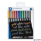 Dekormarker, 1-6 mm, kúpos, STAEDTLER "8321", 10 különböző metál szín