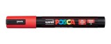 Dekormarker, 1,8-2,5 mm, UNI Posca PC-5M, piros (TUPC5MP)