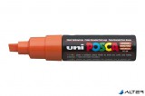 Dekormarker, 8 mm, vágott, UNI "Posca PC-8K", narancssárga