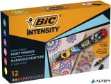 Dekormarker készlet, 1,5 - 2,3 mm, BIC 'Paint marker', 12 különböző élénk szín