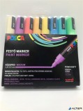 Dekormarker készlet, 1,8-2,5 mm, UNI "Posca PC-5M", 8 különböző pasztell szín