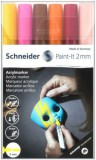 Dekormarker készlet, akril, 2 mm, SCHNEIDER Paint-It 310, 6 különböző szín (TSC310V63)