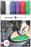 Dekormarker készlet, akril, 4 mm, SCHNEIDER Paint-It 320, 6 különböző szín (TSC320V61)