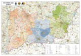 Dél-Alföld régió járásainak falitérképe - Stiefel