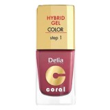 DELIA COSMETICS Delia hybrid gel barnás színű körömlakk 11ml 28