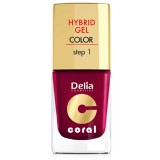 DELIA COSMETICS Delia hybrid gel burgundi vörös színű körömlakk 11ml 12