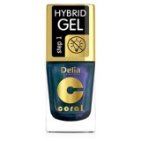 DELIA COSMETICS Delia hybrid gel csillámos kék színű körömlakk 11ml 135