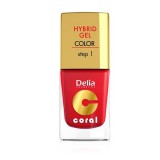 DELIA COSMETICS Delia hybrid gel piros színű körömlakk 11ml 01
