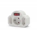 Delight 05674 3-as fali elosztó - kapcsolóval