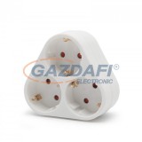 DELIGHT 05701 3-as fali elosztó - földelt