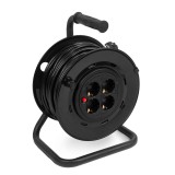 Delight 20240 250V Kábeldob 4 aljzatos 25m - Fekete (20240)