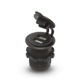DELIGHT 54926RD szivargyújtó helyére beépíthető USB aljzat piros led