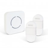 DELIGHT 55332WH-2 Digitális elem- és vezeték nélküli csengő - Kinetic - 2 kültéri - fehér - kék LED