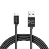 DELIGHT 55442C-BK USB - USB Type-C Adatkábel LED 1m fekete