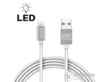 Delight 55442I-WH adatkábel - iPhone - 1a - LED - fehér - 1 m