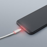 DELIGHT 55442I-WH USB - iPhone Lightning Adatkábel LED 1m ezüst