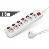 Delight 6-os elosztó 6+1 kapcsolóval (20248)