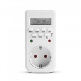 Delight Digitális kapcsolóóra - visszajelző LED-del - 250V - 16A (20298B)