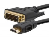 DELIGHT DVI-D - HDMI aranyozott kábel fekete 5m 20382