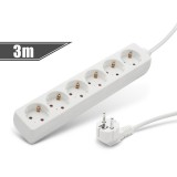 Delight Hálózati Elosztó Kapcsolóval 6DIN 3m White (20231)