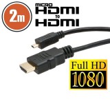 Delight HDMI -  micro HDMI kábel 2m (20317) (d20317) - HDMI