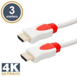 Delight Jelkábel HDMI-HDMI 2.0 3D aranyozott  Am/Am 3m White 20423