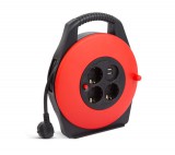 Delight Kábeldob műanyag tartóval - 3 x 1,5 mm² - 2 x USB - 10 m