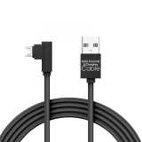 Delight MicroUSB 90° Adatkábel 2m Black 55444M-BK