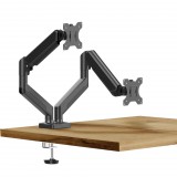 Delight Monitor és TV tartókonzol - dupla karos, teleszkópos - asztallapra rögzíthető - 45 cm, 32" (39684B)