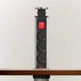 Delight Rejtett elosztó 3-as, szálcsiszolt ezüst kapcsolóval