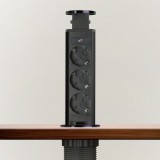 Delight Rejtett elosztó 3-as szálcsiszolt titán fekete