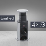 Delight Rejtett elosztó 4-es szálcsiszolt ezüst