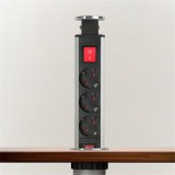 Delight rejtett hálózati elosztó 3 aljzat kapcsolóval (20430BSS) (20430BSS)