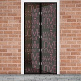 Delight Szúnyogháló függöny ajtóra -mágneses- 100 x 210 cm - "Love"