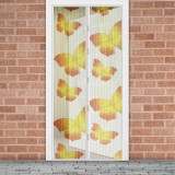 Delight Szúnyogháló függöny ajtóra - mágneses - 100 x 210 cm - sárga pillangós