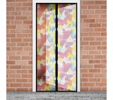 Delight Szúnyogháló függöny ajtóra -mágneses- 100 x 210 cm - színes pillangós