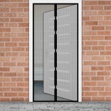 Delight Szúnyogháló függöny ajtóra mágneses 100x210cm fekete