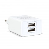 Delight USB Hálózati adapter 2xUSB fehér (55039-2WH)