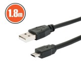 Delight USB kábel 2.0 A dugó - B dugó (micro) 1,8m